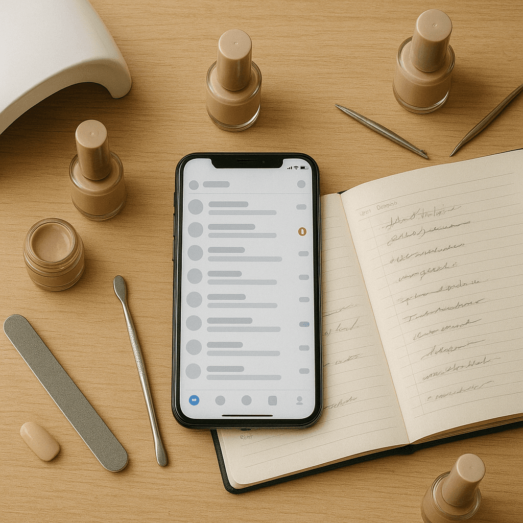 יום בחיים של מניקוריסטית - הודעות, יומן ותורים